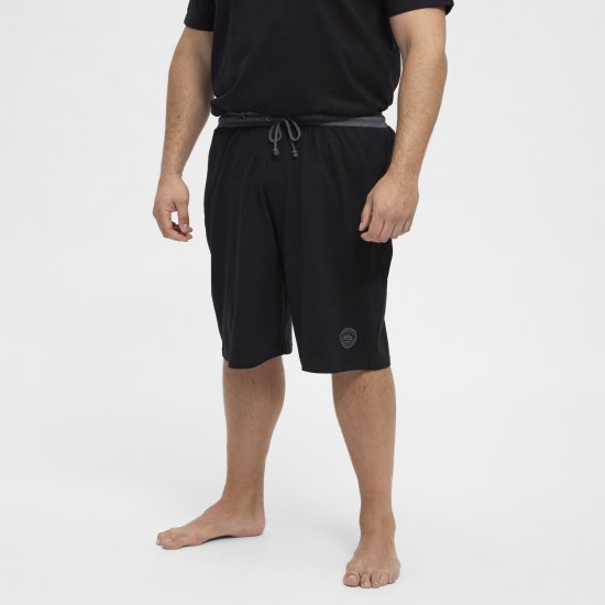 North Latitude Pyjama Shorts Black - Pyjamas/Loungewear - Pyjamas för herrar i stora storlekar