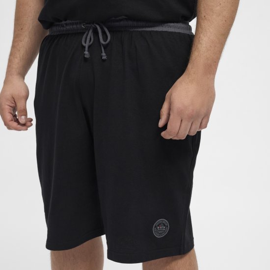 North Latitude Pyjama Shorts Black - Pyjamas/Loungewear - Pyjamas för herrar i stora storlekar