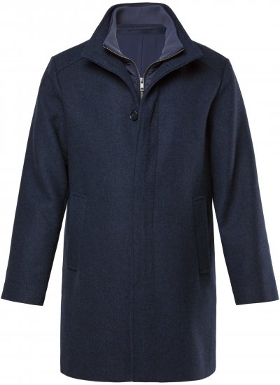 Boston Park Coat Two-Tone Wool Mix Navy - Jackor - Stora jackor - 2XL-12XL