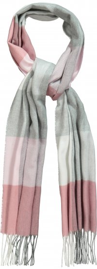 Ulla Popken Woven Check Print Scarf Dark Pink - Accessoarer - 