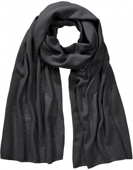 Ulla Popken Virgin Wool Cashmere Mix Scarf Black - Accessoarer - 