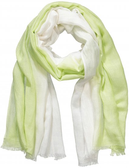 Ulla Popken Ombre Linen Blend Scarf Lime Green - Accessoarer - 