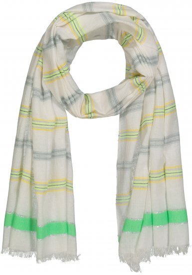 Ulla Popken Glitter Effect Scarf Lime - Accessoarer - 