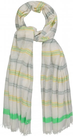 Ulla Popken Glitter Effect Scarf Lime - Accessoarer - 