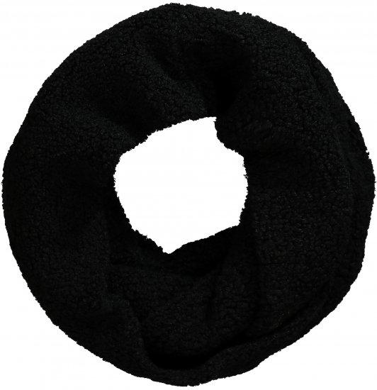 Ulla Popken Teddy Fleece Infinity Scarf Black - Accessoarer - 