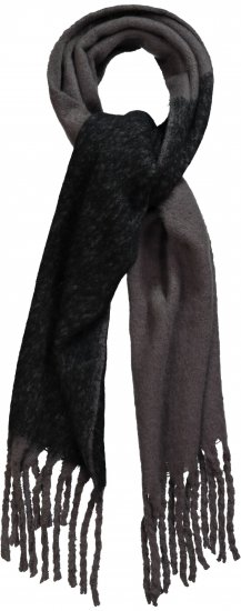 Ulla Popken Fringed Edge Boucle Scarf Green - Accessoarer - 