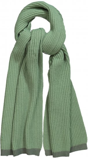 Ulla Popken Two Tone Knit Scarf Sage Green - Accessoarer - 