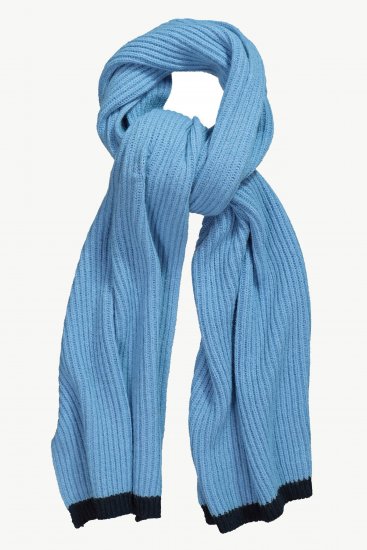 Ulla Popken Two Tone Knit Scarf Light Cornflower - Accessoarer - 