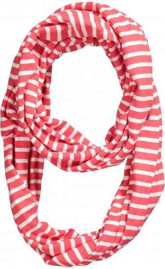 Ulla Popken Striped Infinity Scarf Light Pink - Accessoarer - 