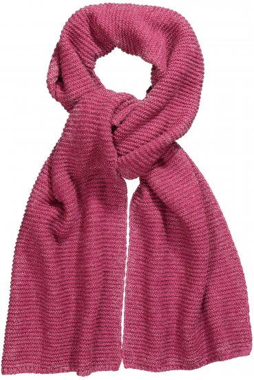 Ulla Popken Garter Stitch Knit Scarf Pink - Accessoarer - 