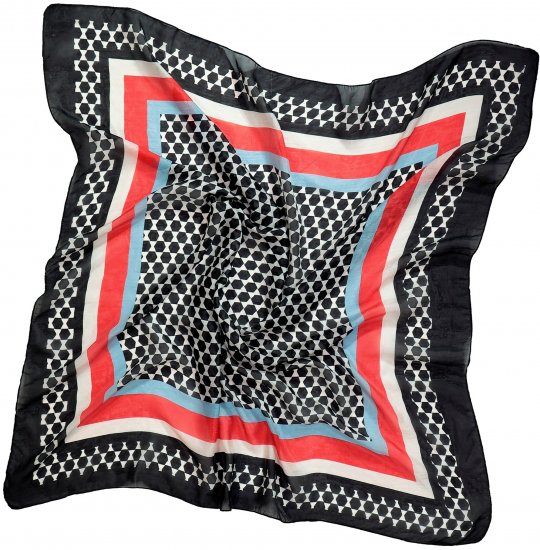 Ulla Popken Silk Scarf Black - Accessoarer - 