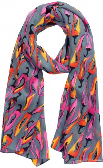 Ulla Popken Pepper Print Scarf Coral - Accessoarer - 