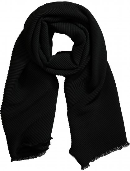 Ulla Popken Pleated Lightweight Scarf Navy - Accessoarer - 