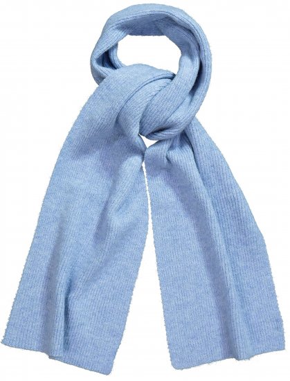 Ulla Popken Ribbed Knit Scarf Blue - Accessoarer - 