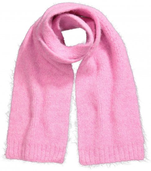 Ulla Popken Ribbed Knit Scarf Dark Pink - Accessoarer - 