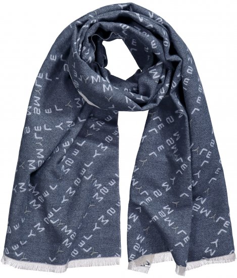 Ulla Popken Smyle Reversible Scarf Navy - Accessoarer - 