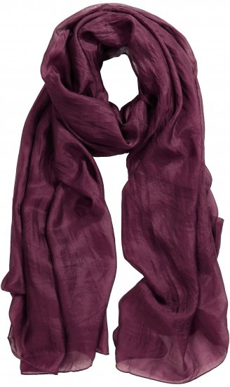 Ulla Popken Silk Scarf Aubergine - Accessoarer - 