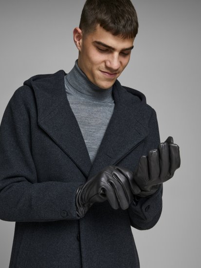 Jack & Jones Montana Leather Gloves Black - Accessoarer - 