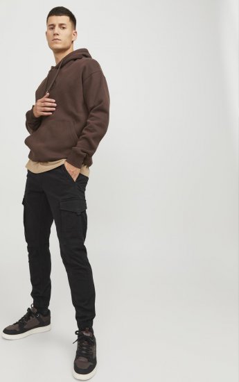 Jack & Jones Paul Flake Cargo Pants Black - Jeans & byxor - Stora Jeans och Stora Byxor
