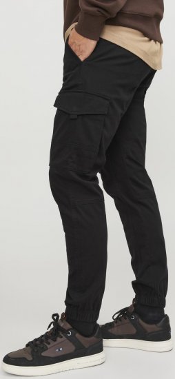 Jack & Jones Paul Flake Cargo Pants Black - Jeans & byxor - Stora Jeans och Stora Byxor
