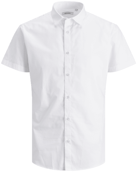 Jack & Jones JOE Shirt Short sleeve Plain Casual White - Skjortor - Stora skjortor - 2XL-8XL