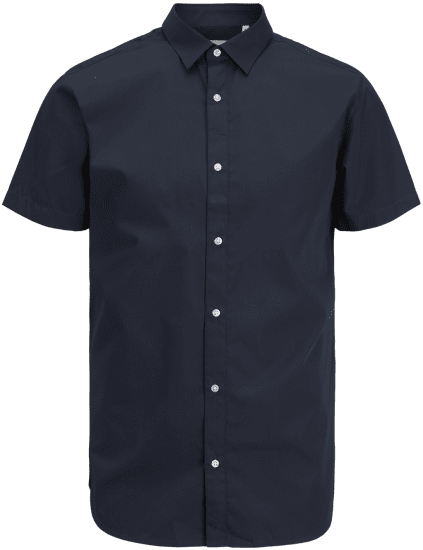 Jack & Jones JOE Shirt Short Sleeve Plain Casual Navy - Skjortor - Stora skjortor - 2XL-8XL