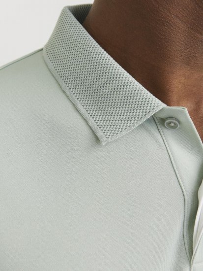 Jack & Jones Rodney Short Sleeve Polo Aqua Gray - Pikétröjor - Stora pikétröjor - 2XL-8XL