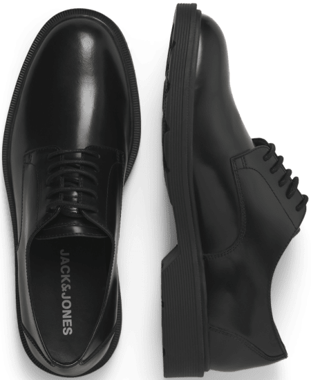 Jack & Jones Dax Leather Lace Shoes Anthracite - Herrskor 40-52 - 
