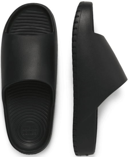 Jack & Jones Ripple Moulded Slider Slippers Anthracite - Herrskor 40-52 - 