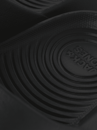 Jack & Jones Ripple Moulded Slider Slippers Anthracite - Herrskor 40-52 - 