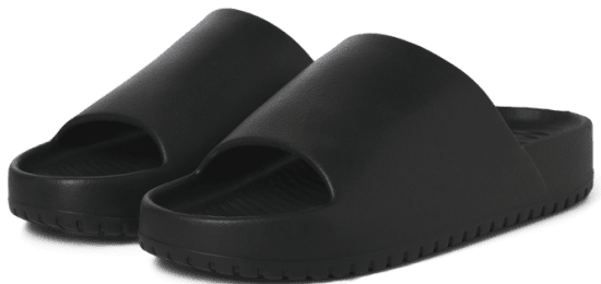 Jack & Jones Ripple Moulded Slider Slippers Anthracite - Herrskor 40-52 - 
