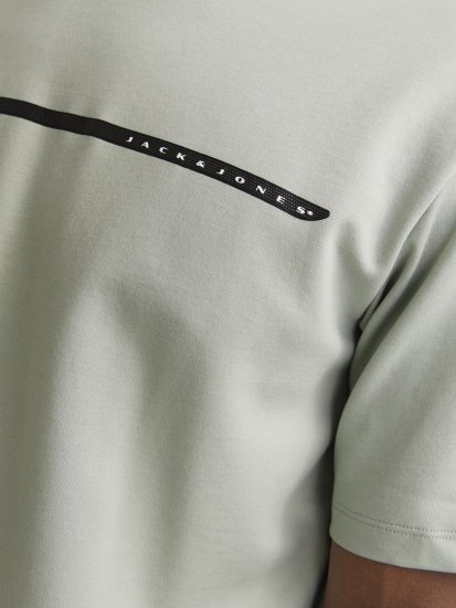 Jack & Jones FUSION Full Branding T-Shirt Aqua Grey - T-shirts - Stora T-shirts - 2XL-14XL