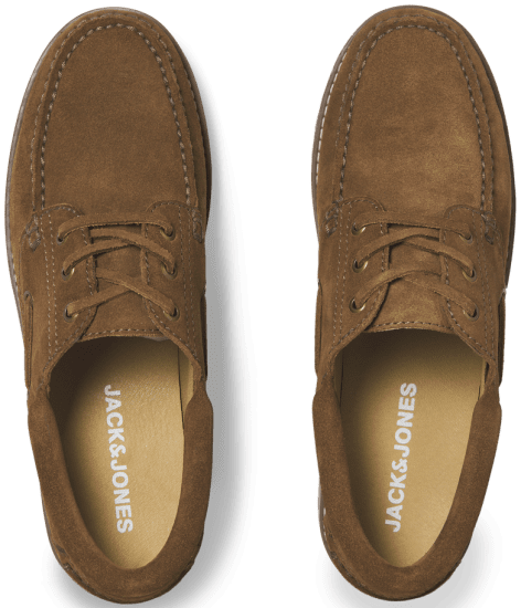 Jack & Jones Brooklyn Suede Boat Loafers Cognac - Herrskor 40-52 - 