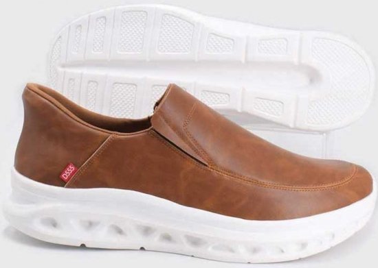 D555 Carlisle 1 D555 Kingsize Hands Free Shoes Dark Tan - Herrskor 40-52 - 