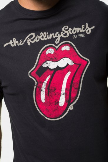 JP1880 Rolling Stones Graphic Band Comfort Fit T-Shirt Black - T-shirts - Stora T-shirts - 2XL-14XL