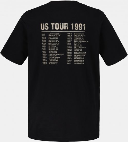 JP1880 Guns N’ Roses Skull Comfort Fit Band T-Shirt Black - T-shirts - Stora T-shirts - 2XL-14XL