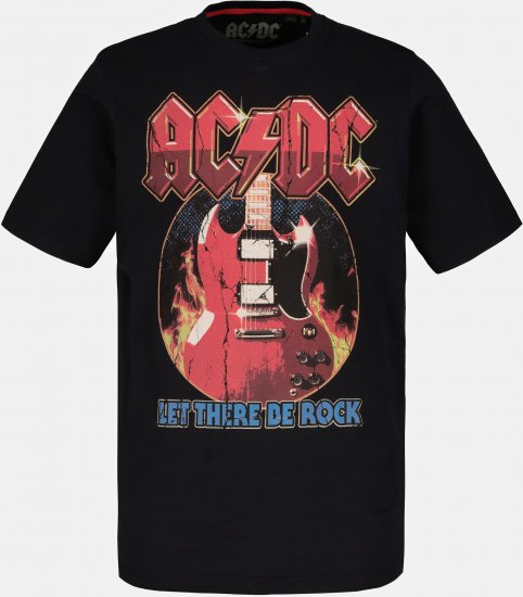 JP1880 ACDC - Let There Be Rock Vintage looking Band T-Shirt Black - T-shirts - Stora T-shirts - 2XL-14XL