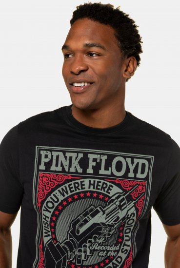 JP1880 Pink Floyd Retro Graphic Comfort Fit Band T-Shirt Black - T-shirts - Stora T-shirts - 2XL-14XL