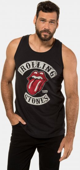 JP1880 Rolling Stones Graphic Band Tank Top Black - T-shirts - Stora T-shirts - 2XL-14XL