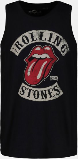 JP1880 Rolling Stones Graphic Band Tank Top Black - T-shirts - Stora T-shirts - 2XL-14XL