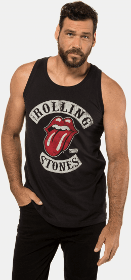 JP1880 Rolling Stones Graphic Band Tank Top Black - T-shirts - Stora T-shirts - 2XL-14XL
