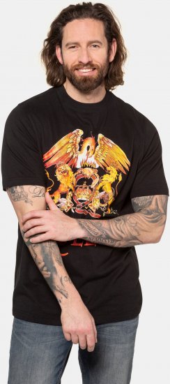 JP1880 Queen Graphic Comfort Fit Band T-Shirt Black - T-shirts - Stora T-shirts - 2XL-14XL