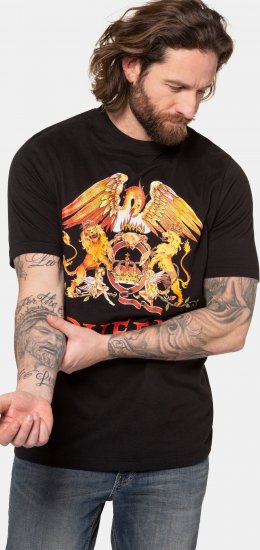 JP1880 Queen Graphic Comfort Fit Band T-Shirt Black - T-shirts - Stora T-shirts - 2XL-14XL
