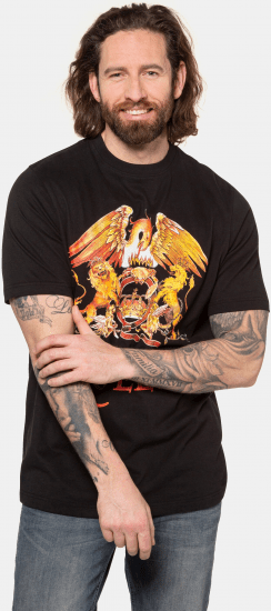 JP1880 Queen Graphic Comfort Fit Band T-Shirt Black - T-shirts - Stora T-shirts - 2XL-14XL