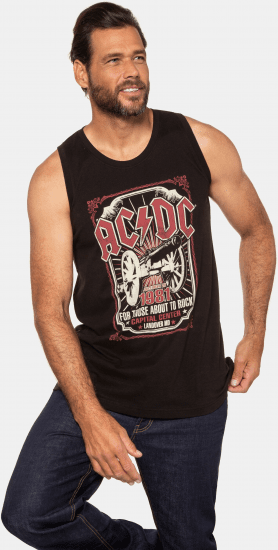 JP1880 AC/DC Graphic Band Tank Top Black - T-shirts - Stora T-shirts - 2XL-14XL