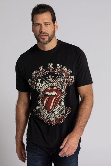 JP1880 Rolling Stones Graphic Comfort Fit Band T-Shirt Black - T-shirts - Stora T-shirts - 2XL-14XL