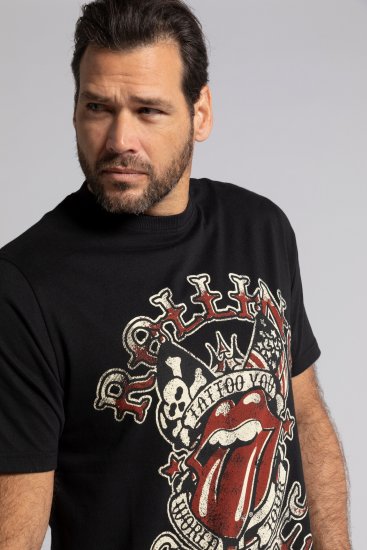 JP1880 Rolling Stones Graphic Comfort Fit Band T-Shirt Black - T-shirts - Stora T-shirts - 2XL-14XL