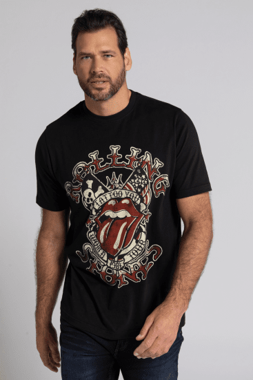 JP1880 Rolling Stones Graphic Comfort Fit Band T-Shirt Black - T-shirts - Stora T-shirts - 2XL-14XL