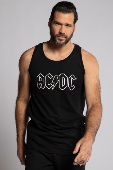 JP1880 AC/DC Graphic Comfort Fit Band Tank Top Black - T-shirts - Stora T-shirts - 2XL-14XL