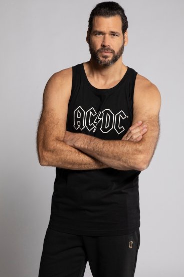 JP1880 AC/DC Graphic Comfort Fit Band Tank Top Black - T-shirts - Stora T-shirts - 2XL-14XL
